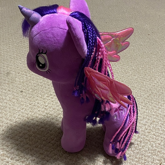 TY my little pony twilight sparkle large purple plush unicorn sparkly wings 2014 - Picture 3 of 15